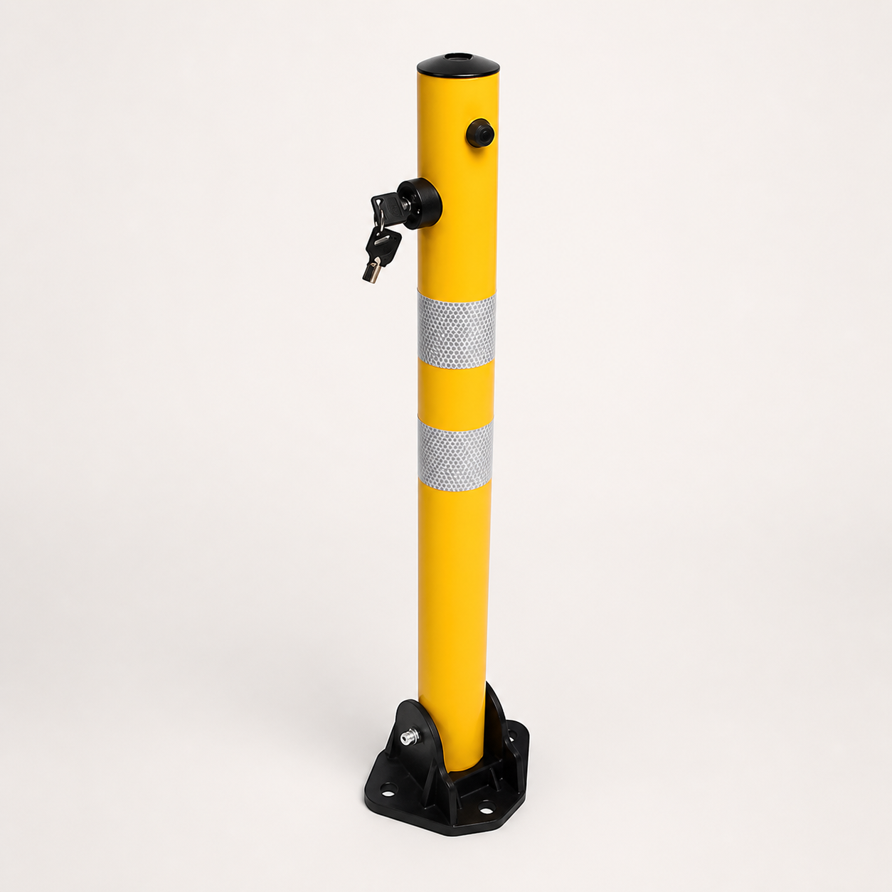 Fjädrande låsbar parkeringspollare typ C 60 cm - genererad produktbild från leverantörsreferens
