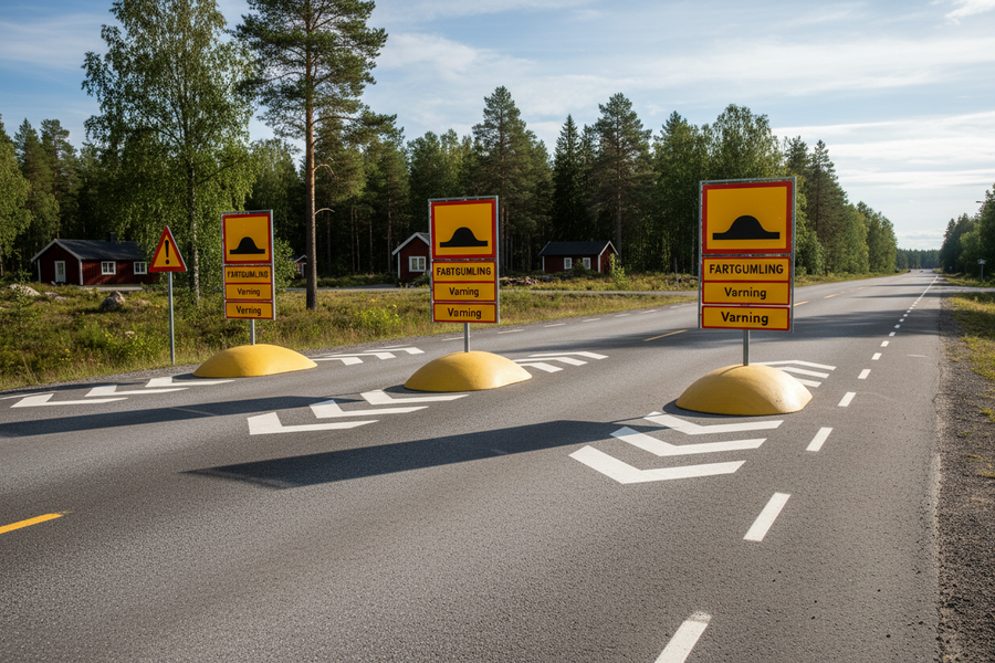 Så kombinerar du farthinder och skyltning