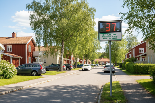 Hastighetsdisplay för BRF: så skapar ni lugnare trafik