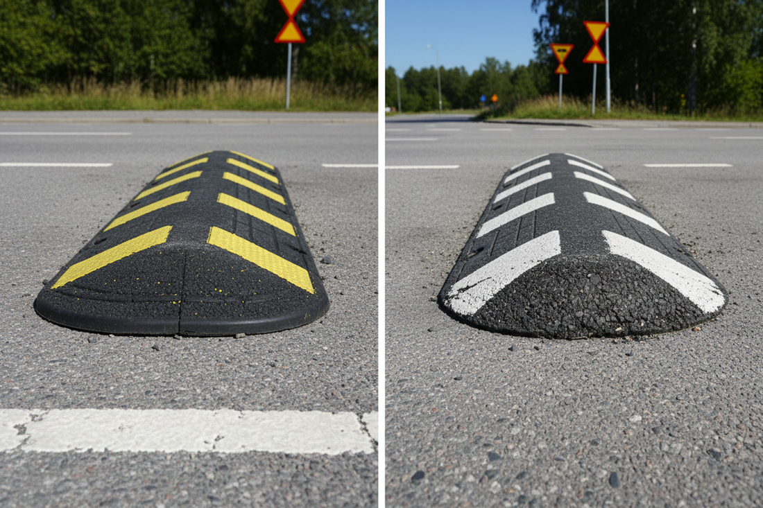 Gummifarthinder eller asfalterat farthinder - skillnaderna