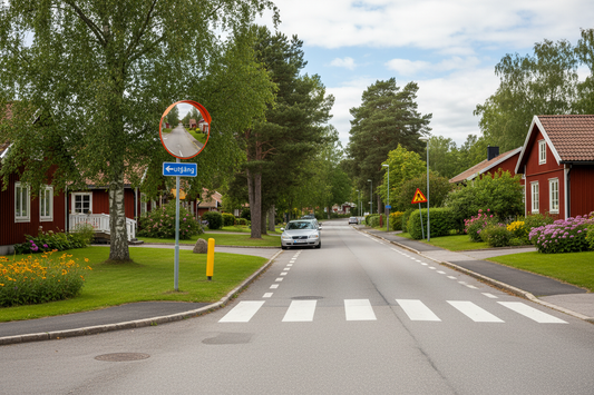 Säker utfart: spegel, skyltning och tydligare körmiljö