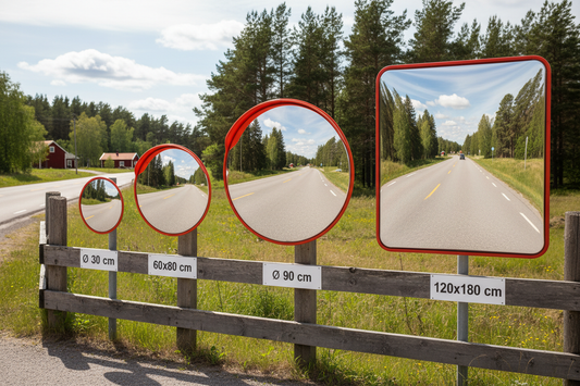 Vilken storlek på trafikspegel behöver du?