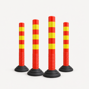 Flexibel plastpollare 75 cm med reflex