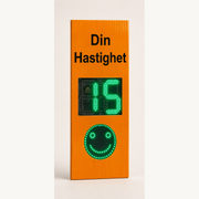 Hastighetsdisplay 24 GHz med färgväxling och smiley