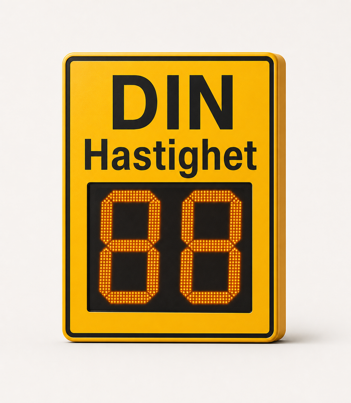 Hastighetsdisplay Din Hastighet 24 GHz nätansluten - genererad produktbild från leverantörsreferens